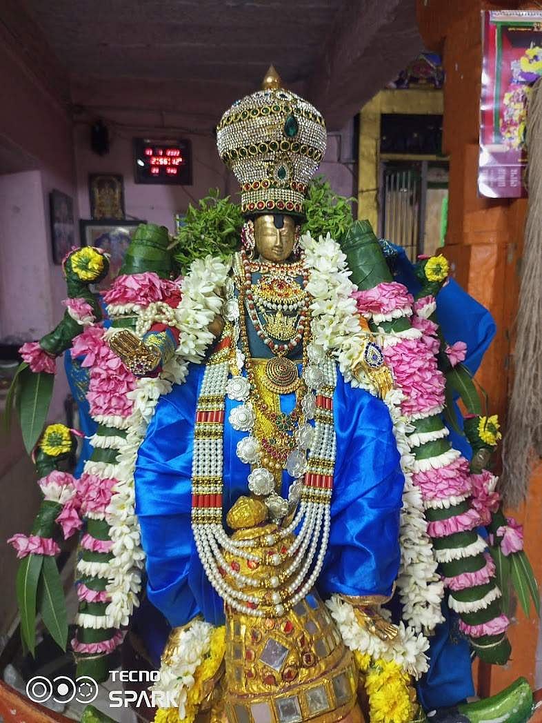 <strong>கருட வாகனப் புறப்பாட்டில் உற்ஸவர் நவநீதகிருஷ்ணன்</strong>
