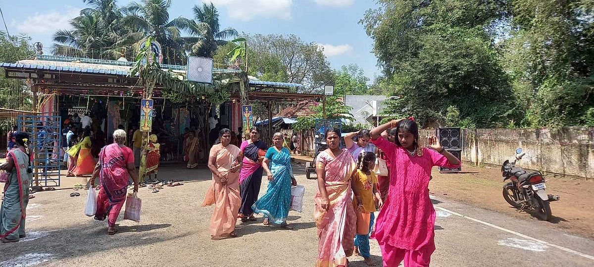 யமுனாம்பாள் கோயில் முகப்புத் தோற்றம்.