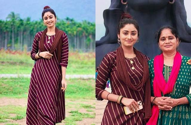 தாயுடன் நடிகை சம்யுக்தா