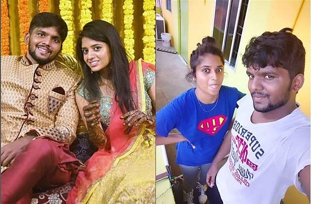 கணவருடன் நடிகை சத்யா