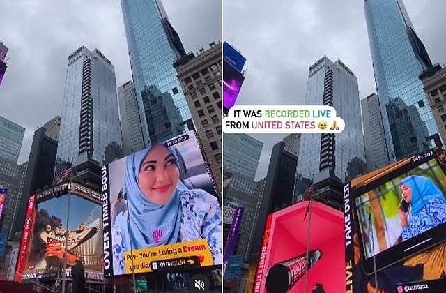 நியூ யார்க் நகரில் ஒளிபரப்பானதாக பகிரப்படும் விடியோ காட்சிகள்